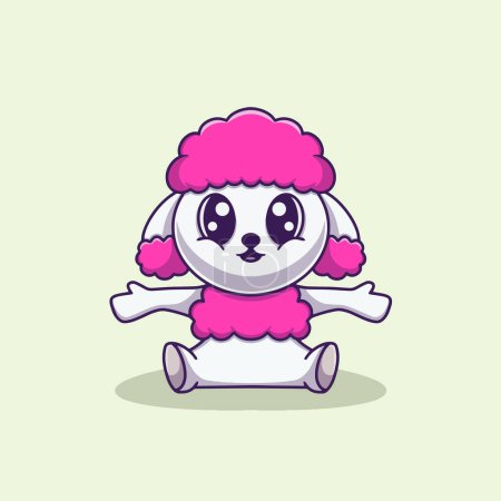 Illustration for Cute sheep vector icon illustration - Royalty Free Image