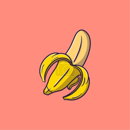 Illustration for Banana cartoon icon Illustration - Royalty Free Image