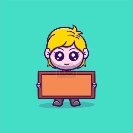 Illustration for Cute people vector icon illustration - Royalty Free Image