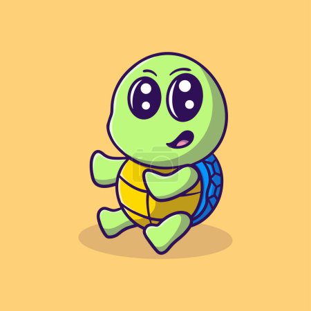 Ilustración de Lindo tortuga vector icono ilustración - Imagen libre de derechos