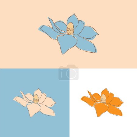 Téléchargez les illustrations : Illustration vectorielle de beau fond de fleurs - en licence libre de droit