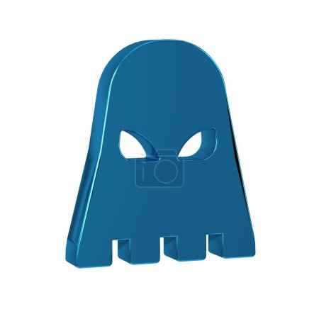 Photo for Blue Executioner mask icon isolated on transparent background. Hangman, torturer, executor, tormentor, butcher, headsman icon. . - Royalty Free Image