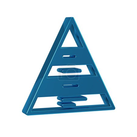 Téléchargez les photos : Blue Business pyramide graphique infographie icône isolée sur fond transparent. Étapes pyramidales éléments graphiques. . - en image libre de droit