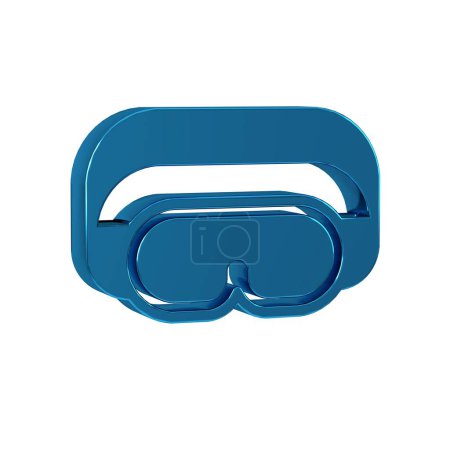 Foto de Icono de gafas de esquí azul aislado sobre fondo transparente. Deporte extremo. Equipamiento deportivo. . - Imagen libre de derechos