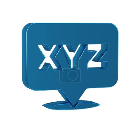Téléchargez les photos : Icône du système de coordonnées XYZ bleue isolée sur fond transparent. Axe XYZ pour l'affichage des statistiques graphiques. . - en image libre de droit