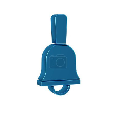 Téléchargez les photos : Icône de cloche à sonnerie bleue isolée sur fond transparent. Symbole d'alarme, cloche de service, panneau de cloche, symbole de notification. . - en image libre de droit