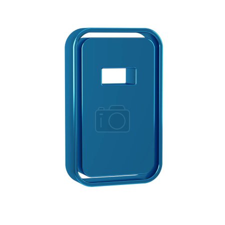 Photo for Blue Police assault shield icon isolated on transparent background. . - Royalty Free Image