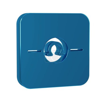 Téléchargez les photos : Icône Ohmmètre bleu isolée sur fond transparent. - en image libre de droit