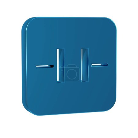 Photo for Blue Electrolytic capacitor icon isolated on transparent background. - Royalty Free Image