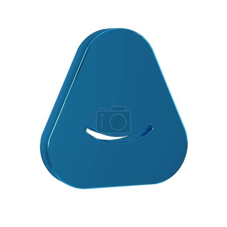 Photo for Blue Pouf icon isolated on transparent background. Soft chair. Bag for the seat. Comfortable furniture armchair. - Royalty Free Image