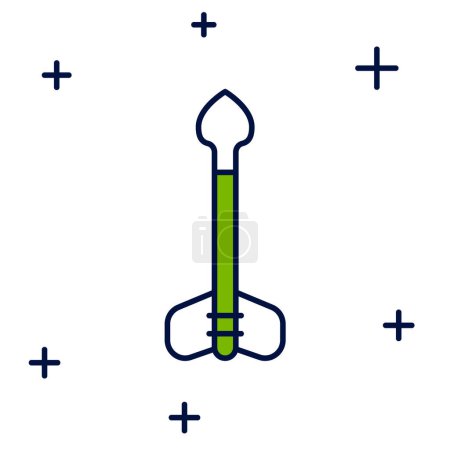 Ilustración de Esquema rellenado Icono de flecha aislado sobre fondo blanco. Vector. - Imagen libre de derechos