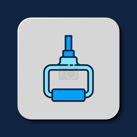 Illustration for Filled outline TPX loop training equipment icon isolated on blue background. Sport equipment.  Vector - Royalty Free Image