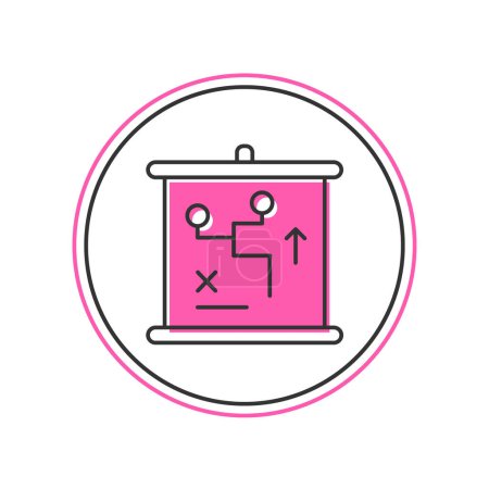 Ilustración de Esquema rellenado Icono del concepto de estrategia de planificación aislado sobre fondo blanco. Formación y táctica de copa. Vector - Imagen libre de derechos