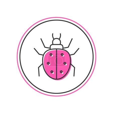 Illustration for Filled outline Mite icon isolated on white background. Vector. - Royalty Free Image