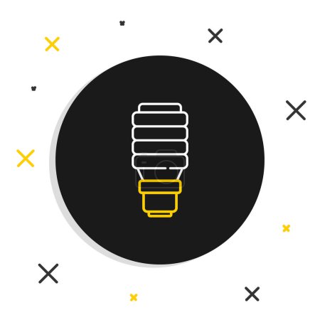 Illustration for Line LED light bulb icon isolated on white background. Economical LED illuminated lightbulb. Save energy lamp. Colorful outline concept. Vector - Royalty Free Image