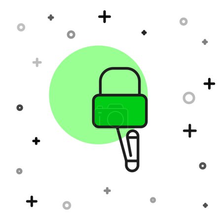 Filled outline Lockpicks or lock picks for lock picking icon isolated on white background.  Vector