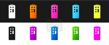 Set Remote control icon isolated on black and white background.  Vector.