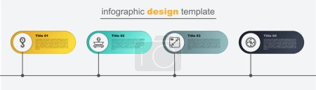 Illustration for Set line Compass, Diagonal measuring, Scales and Hand scale spring mechanical. Business infographic template. Vector - Royalty Free Image