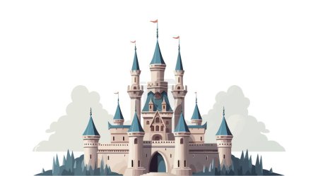Illustration for Castle vector flat minimalistic asset isolated illustration - Royalty Free Image