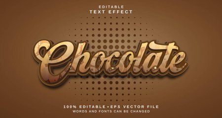 Photo for Editable text style effect - Chocolate text style theme. - Royalty Free Image