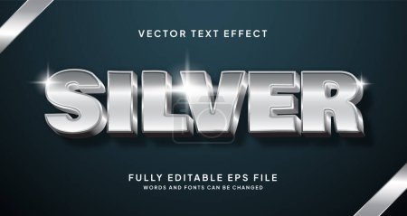 Editable Shiny Silver Text Effect