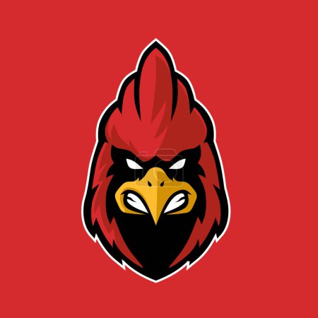Illustration for Cardinal mascot for logo sport and esport - Royalty Free Image