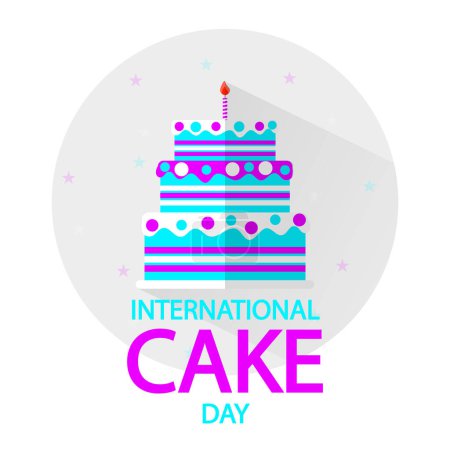 Illustration for Cake Day International flat design, vector art illustration. - Royalty Free Image