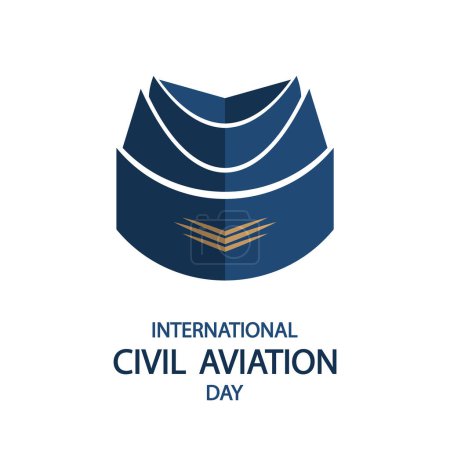 Ilustración de Aviación civil azafata día internacional, ilustración de arte vectorial. - Imagen libre de derechos