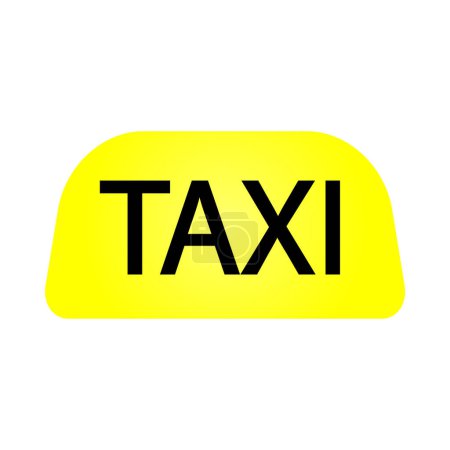 Taxi day checker sur la voiture, illustration d'art vectoriel.