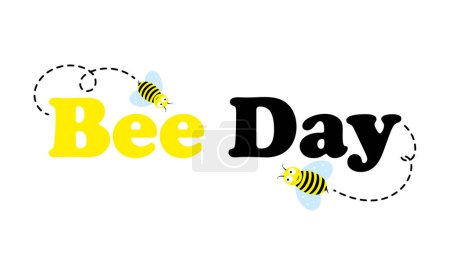 Bee day flying bees, vector art illustration.