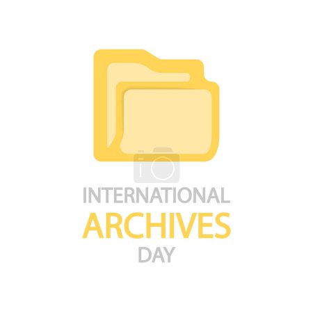Archives Journée internationale, illustration d'art vectoriel.