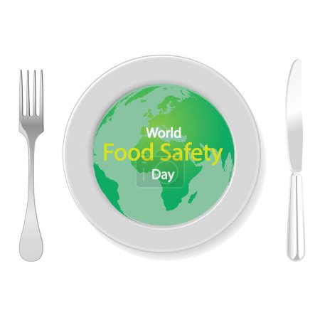 Sécurité alimentaire plaque de la journée mondiale, illustration d'art vectoriel.
