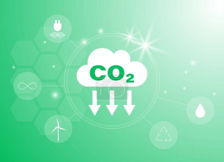 CO2 neutral green CO2 neutral, Zero carbon emission. zero footprint, net zero tax credit. Green cloud shape ecology environment stamp - carbon emissions free, no air atmosphere pollution, eco-friendly