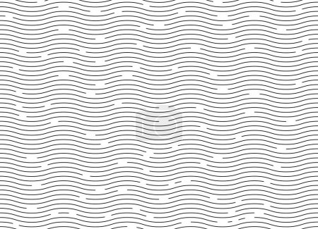 Ilustración de Ola de papel de regalo patrón sin costura. Inconsútil regalo envoltura papel patrón papel pintado ilustración línea abstracta curva - Imagen libre de derechos