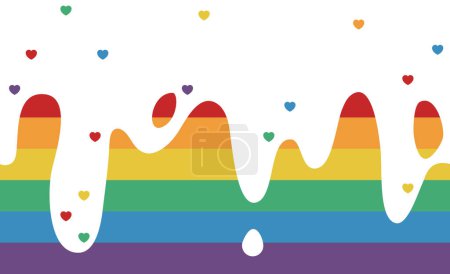 Süßer Kuchen. LGBT Pride Month im Juni. Lesben schwul bisexuell transgender. Jährlich gefeiert. LGBT-Flagge. Rainbow Love Konzept. Menschenrechte und Toleranz. Poster, Karte, Banner und Hintergrund