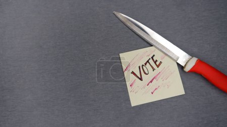 Foto de Concepto de voto o elección forzada o ilegal - Imagen libre de derechos