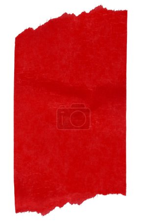 Foto de Un trozo de cinta de papel rojo sobre un fondo en blanco. - Imagen libre de derechos