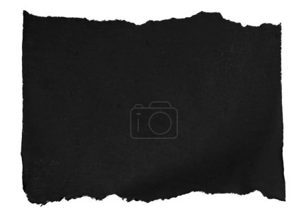 Photo for A piece of black paper tape on a blank background. - Royalty Free Image