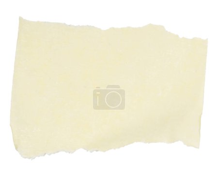 Photo for A piece of yellow paper tape on a blank background. - Royalty Free Image