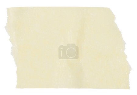Téléchargez les photos : Un morceau de ruban de papier jaune sur fond blanc. - en image libre de droit
