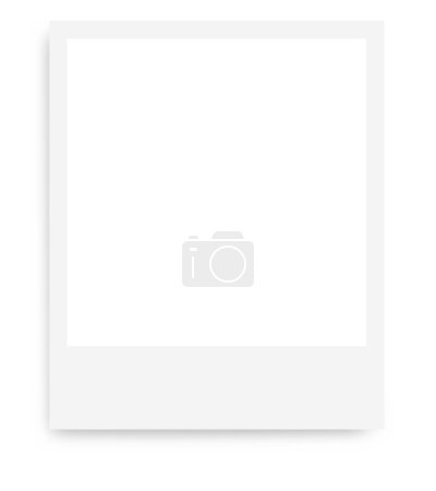Polaroid photo frame on a blank background.