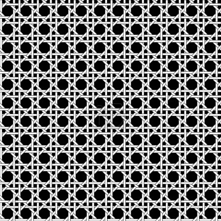 seamless white black vector caning weave pattern 