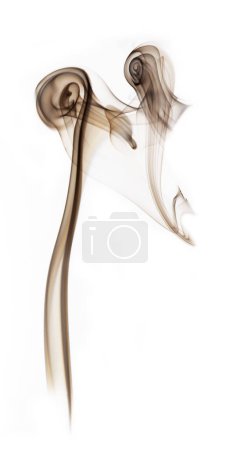 Téléchargez les photos : Fine art photo abstraite de formes floues de fumée sur fond blanc. - en image libre de droit