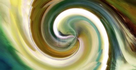 composición abstracta del símbolo yin yang, espirales dinámicas, colores y texturas, yin y yang están al servicio del Tao,