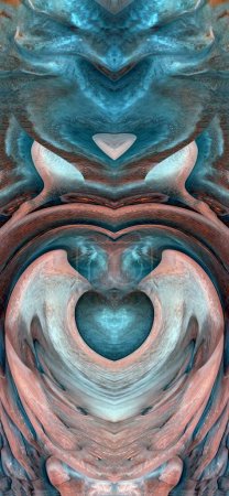 Photo for Symmetrical abstract composition imitating the female sex, imitating female genitalia, visual allegories, visual metaphors, - Royalty Free Image