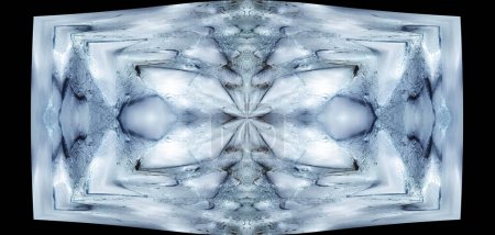 Photo for Abstract composition that emulates the formation of ice that covered the Earth millions of years ago - Royalty Free Image