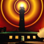 The lighthouse of divine light, the light of energy, the light of love and the light of intelligence.The lighthouse that guides us in the search for personal fulfillment.hypnotic image for meditatio
