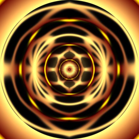 Foto de Mandala para la meditación, detener el diálogo interno, composición abstracta de figuras geométricas formando una disposición caleidoscópica, - Imagen libre de derechos