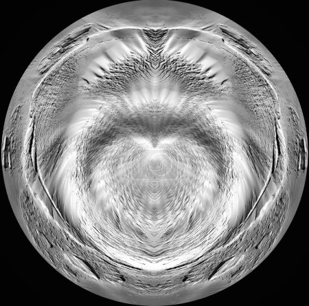 Téléchargez les photos : Mandala de la glace de l'âme, quand l'âme gèle, quand le Soi naturel est remplacé par le Soi social, mandala pour la méditation, arrêt du dialogue interne, composition abstraite circulaire - en image libre de droit
