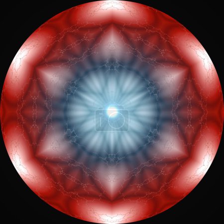 Téléchargez les photos : Mandala de lumière curative, lumière accueillante, lumière éclaircissante, lumière qui illumine l'âme, mandala de méditation, arrêt du dialogue interne, composition abstraite circulaire - en image libre de droit